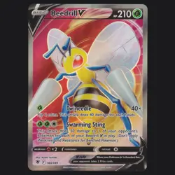 Beedrill V 160/189 Sword & Shield Astral Radiance Full Art Holo Pokemon TCG NM - Image 1