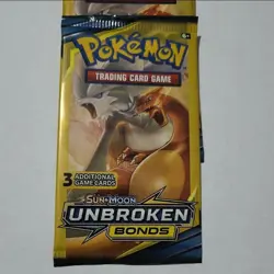 Pokemon 2019 Unbroken Bonds 3 Card Booster Pack Unweighted New Factory Sealed - Image 2