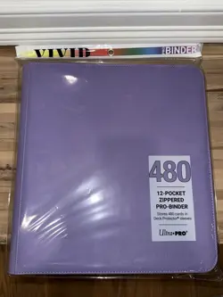 Ultra Pro: Vivid 12-Pocket Zippered PRO Binder - Purple - 480 Cards Total - Image 1