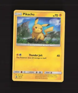 Pikachu SM183 Sun & Moon Black Star Promo Cosmos Holo Pokemon Card MP - Image 1