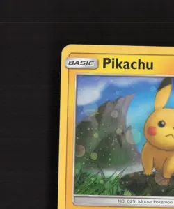 Pikachu SM183 Sun & Moon Black Star Promo Cosmos Holo Pokemon Card MP - Image 3