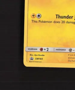 Pikachu SM183 Sun & Moon Black Star Promo Cosmos Holo Pokemon Card MP - Image 5