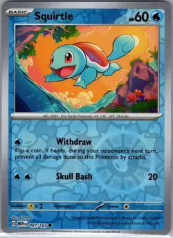 Squirtle - 007/165 Reverse Holo SV: Scarlet & Violet 151 - Pokemon Card - NM - Image 1
