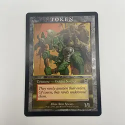 MTG 1x Player Rewards Promo multicolor rare Apocalypse LP Goblin Soldier Token - Image 1