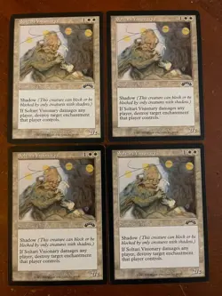 MTG Magic the Gathering Exodus Soltari Visionary x 4 Playset NM- - Image 1