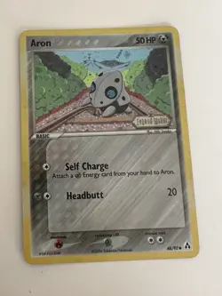 Pokemon Ex Legend Maker Aron Holo 48/92 STAMPED LP+ NM- - Image 1