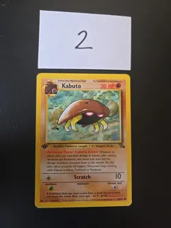 Kabuto [1st Edition] #50 Pokemon Fossil HP - Image 3