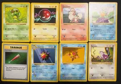Pokemon Base Set Shadowless Lot Caterpie, Voltorb, Growlithe, Squirtle, Starmie - Image 1