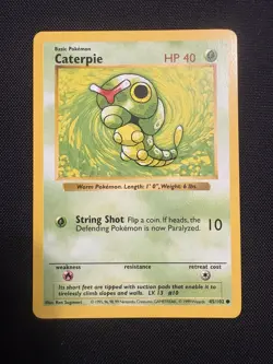Pokemon Base Set Shadowless Lot Caterpie, Voltorb, Growlithe, Squirtle, Starmie - Image 3