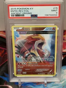 Entei 15/98 Reverse Holo Rare XY Ancient Origins Pokemon TCG - Image 1