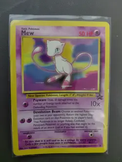 Pokemon WOTC TCG Mew Black Star Promo #8 Regular Non-Holo - MP - Image 1