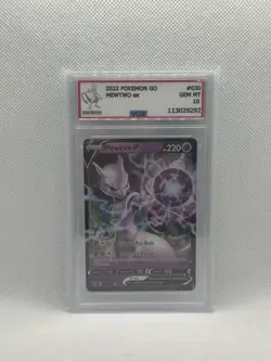 2022 POKEMON GO MEWTWO V #030 VCG 10 MINT - NO PSA/BGS - Image 1