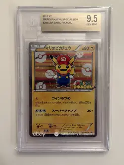 Pokemon Mario Pikachu Special Bx. Japanese Holo Promo 293/XY-P BGS 9.5 - Image 1
