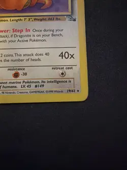 Pokemon TCG - Dragonite - Non Holo - Fossil Set - WOTC 1999 - Vintage - MP - Image 4