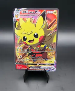 Pokemon Pikachu Vcos Cosplay (NON-TCG) HoloFoil Pokemon DISPLAY Cards For Kids - Image 2