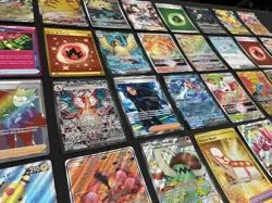 Pokemon Card Lot 100 OFFICIAL NEW TCG Cards + Ultra Rare EX GX VMAX V OR VSTAR! - Image 1