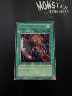 YUGIOH AXE OF DESPAIR ULTRA RARE MRL-E002 1ST EDITION PLAYED - Image 1