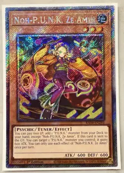 Noh-P.U.N.K. Ze Amin 1st Edition Platinum Secret Rare RA04-EN293 Yu-Gi-Oh! - Image 1