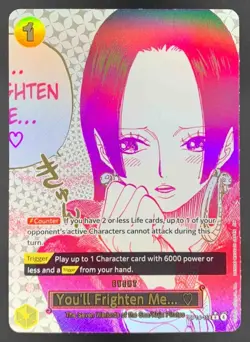 One Piece TCG OP14-118 ALT ART You'll Frighten Me...The Azure Sea's Seven SP Boa - Image 1