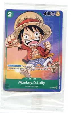 2023 One Piece P-037 Monkey.D.Luffy Anime Expo 2023 Sealed Promo Non Foil Luffy - Image 1