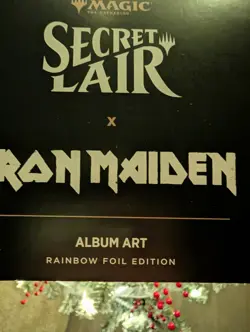 In hand MTG Secret Lair x Iron Maiden: Album Art - Rainbow FOIL Edition (Sealed) - Image 3