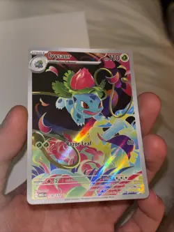 Pokemon TCG Ivysaur 134/132 Ultra Rare Mega Evolution Holo Full Art Mint Card - Image 3