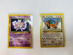 1999 Mewtwo #3 Dragonite #5 Black Star WB Pokemon the First Movie Promo LP - Image 4