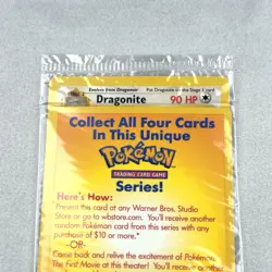 SEALED Dragonite #5 Black Star Promo WB Pokemon the First Movie 1999 - Image 2