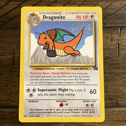 Pokemon Dragonite 1999 Kids WB First Movie WOTC #5 Black Star Promo - Image 1
