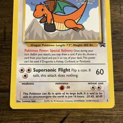 Pokemon Dragonite 1999 Kids WB First Movie WOTC #5 Black Star Promo - Image 2