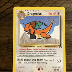 Pokemon Dragonite 1999 Kids WB First Movie WOTC #5 Black Star Promo - Image 3