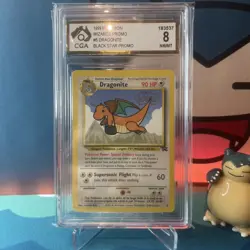 Dragonite Pokemon First Movie WB Promo Black Star 5 - WOTC 1999 CGA 8 NM/MT - Image 1