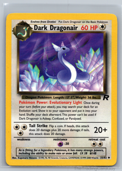 Dark Dragonair - 33/82 - Pokemon Team Rocket Unlimited Card WOTC LP 002 - Image 1