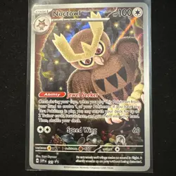 Pokemon TCG Noctowl #141 Promo Card Stellar Crown ETB, Near Mint/Mint (NM/MT) - Image 1