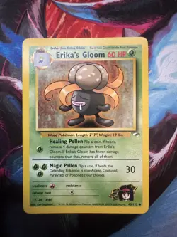 Erika's Gloom 45/132 - Gym Heroes Vintage WOTC Pokemon TCG Card LP Vtg Pokemon - Image 1