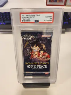 PSA 10 GEM MT One Piece English Ver. 2022 OP 01 ROMANCE DAWN FOIL PACK Card Game - Image 1