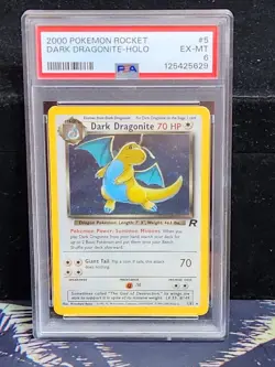2000 Team Rocket Dark Dragonite 5/82 Holo (PSA 6) Re Grade Would Be 7 Or 8! - Image 1