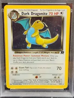2000 Team Rocket Dark Dragonite 5/82 Holo (PSA 6) Re Grade Would Be 7 Or 8! - Image 3
