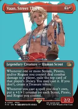 x1 Vaan, Street Thief - Foil - Borderless R MTG Final Fantasy M/NM, English - Image 1