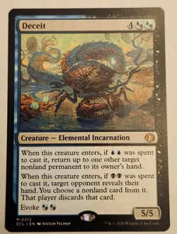 Deceit Lorwyn ECL #212 Mythic Regular NM+ - Image 1