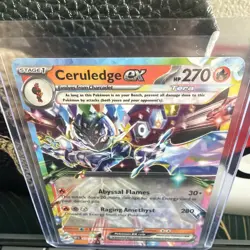 Pokemon TCG Surging Sparks Ceruledge EX 036/191 Holo Double Rare NM - Image 3