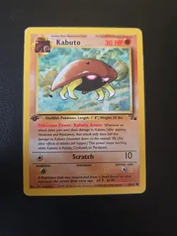 Kabuto [1st Edition] #50 Pokemon Fossil HP - Image 1