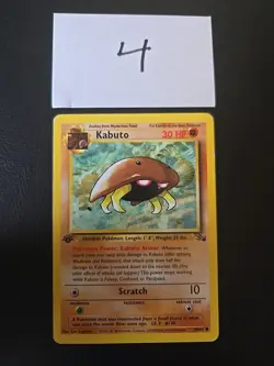 Kabuto [1st Edition] #50 Pokemon Fossil HP - Image 3