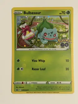 Bulbasaur Pokemon Go SWSH231 Black Star Promo Pokemon TCG Card - Image 1