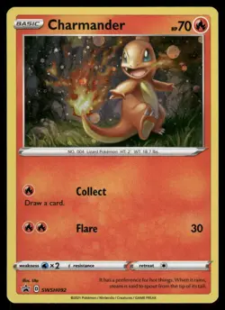 Pokemon Cards Charmander SWSH092 SWSH Black Star Promo LP - Image 1