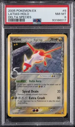 2005 POKEMON EX DELTA SPECIES #8 LATIAS-HOLO PSA 8 - Image 1