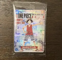 One Piece Monkey D. Luffy US Voyage College Basketball Promo Card - Image 1
