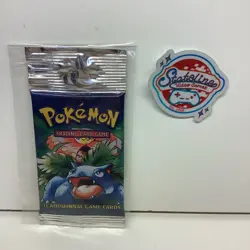 HEAVY Wizards of the Coast Pokemon Base Set Booster Pack Hanger Tab AUTHENTIC!! 742818061582 - Image 1