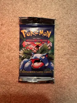 Wizards of the Coast Pokemon Base Set Booster Pack Hanger Unopened - Image 1