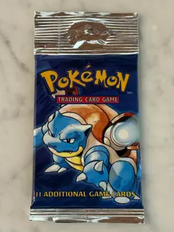 Pokemon 1999 Wizards of the Coast Base Set Booster Pack Blastoise (Unweighed) - Image 1